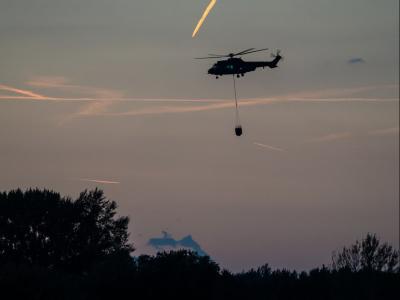 H225M segítette a Vas vármegyei tűz oltását